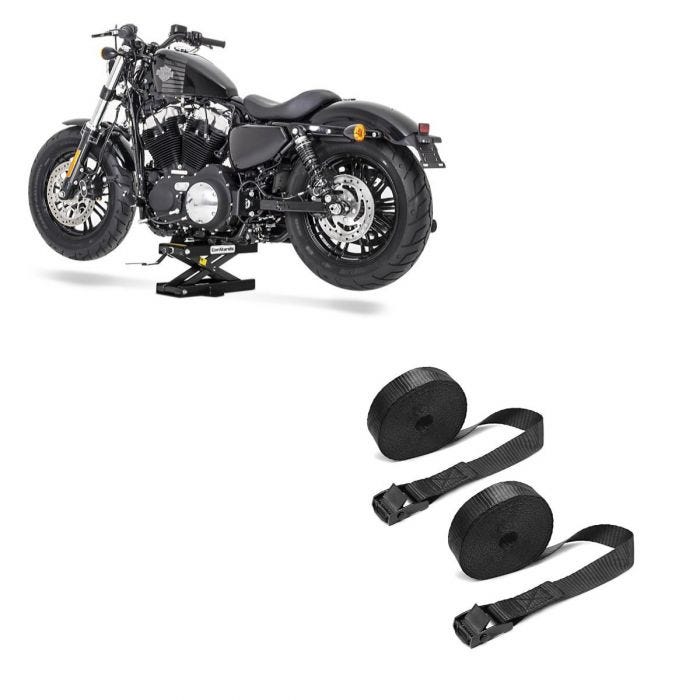 Motorrad Hebebühne XL für Harley Davidson Softail Deluxe schwarz Scherenheber 