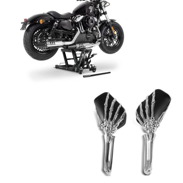 Motorrad Hebebühne L für Harley Davidson Sportster 1200 Roadster schwarz 