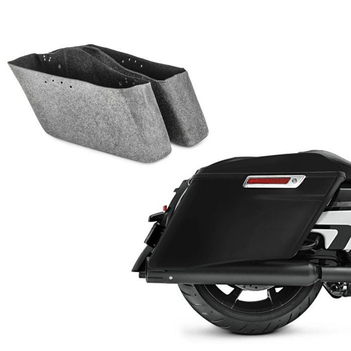 4in Extended Stretched Saddlebag Carpet Liner Black for Harley-Davidson Touring 