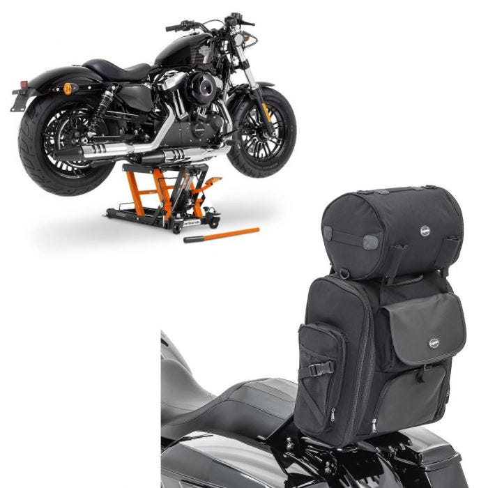 Sissy Bar Bag SXL for Harley Davidson Sportster 1200 Softail/Sport Glide/Springer/Standard/Street Bob Custom/Iron/Low/Nightster/Sport Sportster 1200 CA/CB Custom 