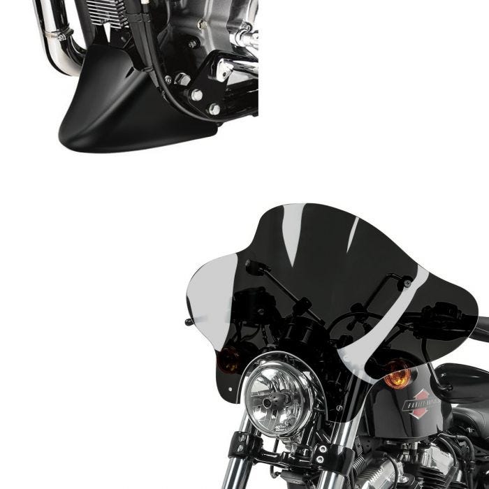 Craftride Windshield Batwing for Harley Sportster Forty-Eight 48 dark smoke 