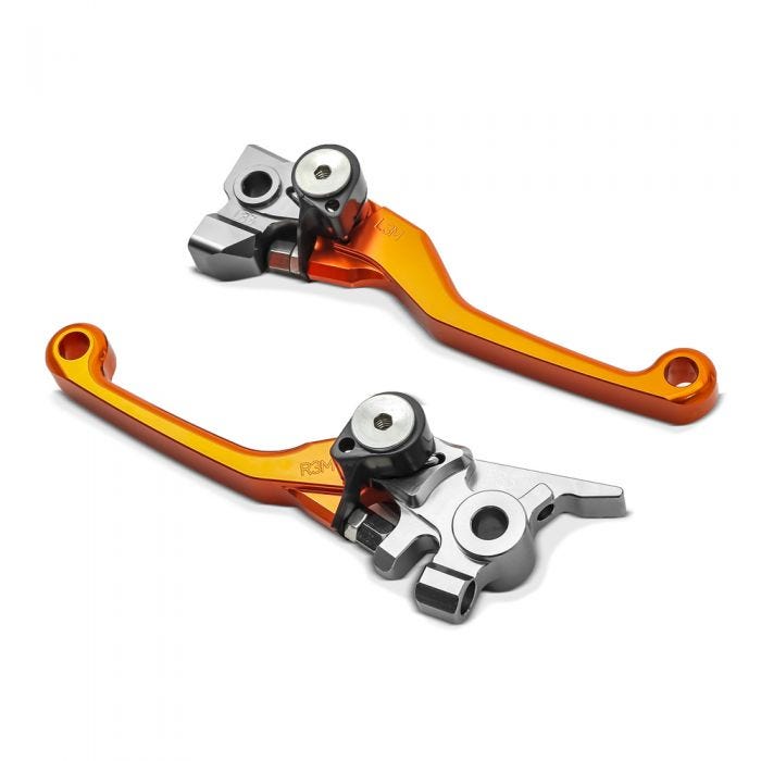 Flex Hebelset Flexhebel Set Orange Brems und Kupplungshebel KTM Freeride 