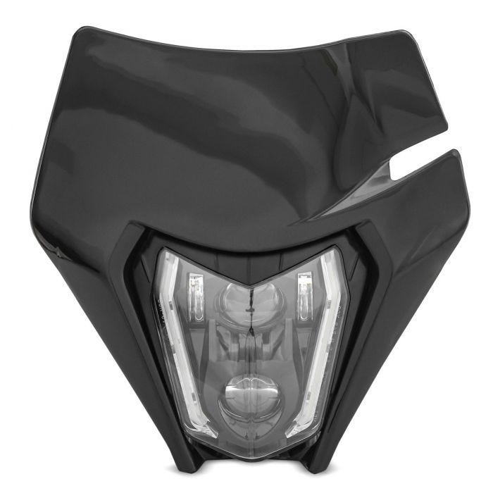 Repeated Belly traffic Far LED + masca lampa pentru Enduro ECE cu omologare E XDure SW2 DRL  Universal negru